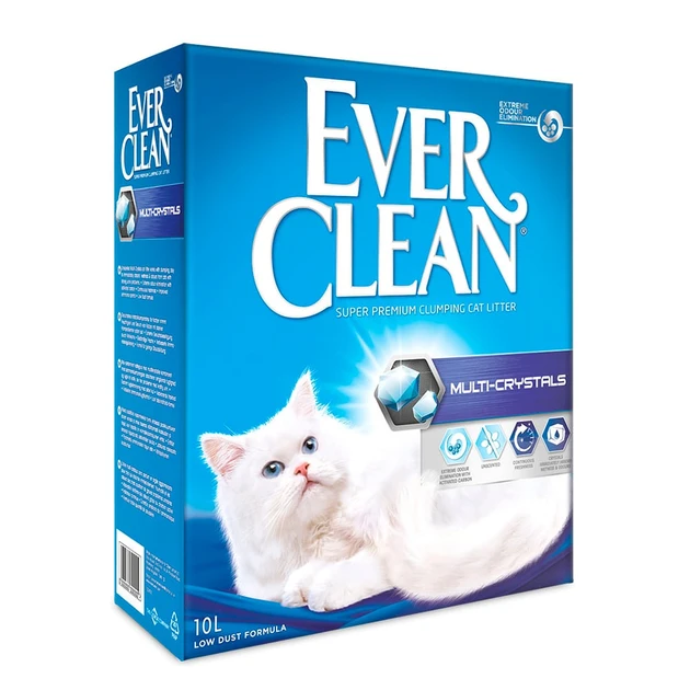 Наповнювач бентонітовий Ever Clean (Евер Клін) Multi-Crystals для котячого туалету з гранулами силікагелю 10 кг, фото 1