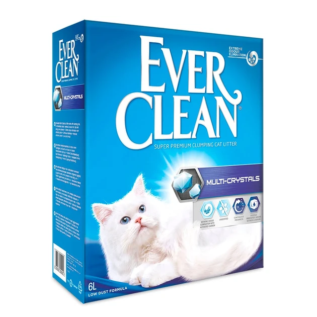 Наповнювач бентонітовий Ever Clean (Евер Клін) Multi-Crystals для котячого туалету з гранулами силікагелю 6 кг