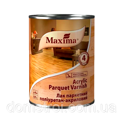 Лак паркетний поліуретан-акриловий прозорий Maxima «Acrylic Parquet», фото 1