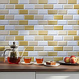 Декоративна ПВХ панель 960х480х4мм Біло-бежева клінкерна цегла SW-00001430, фото 7