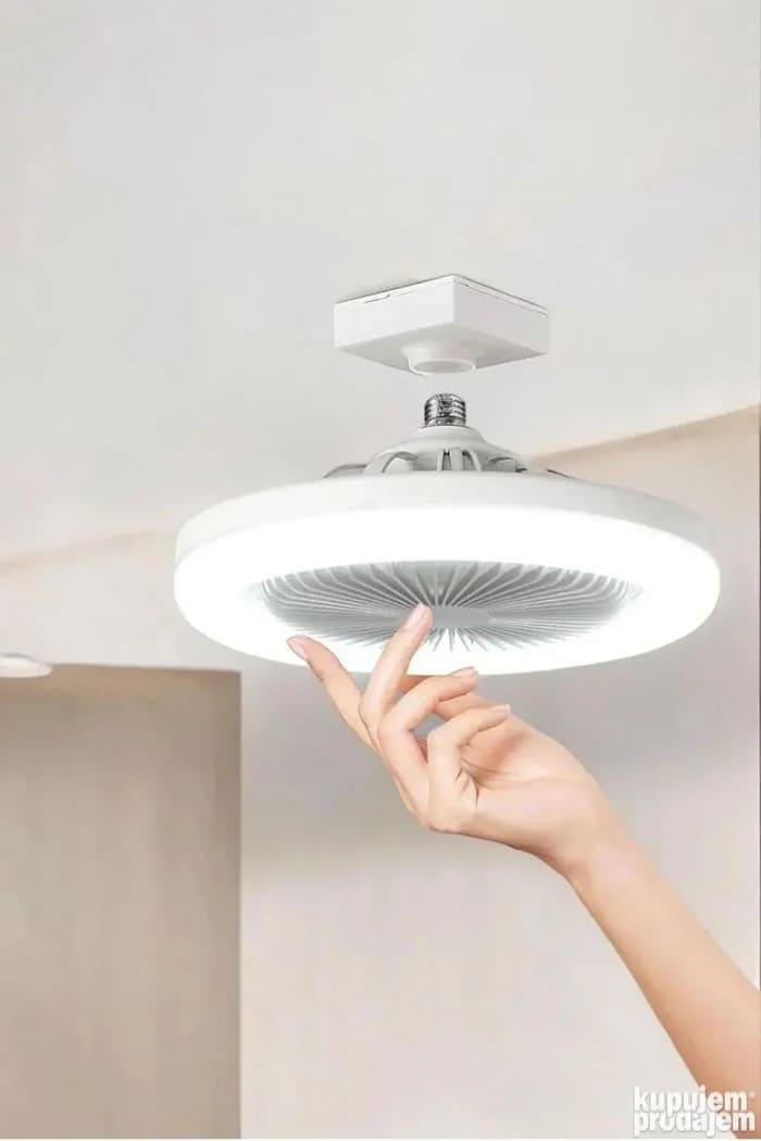 Стельовий LED-вентилятор 2521D світильник цоколь E27 без пульта