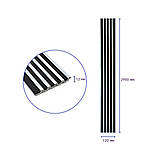 Рейка декоративна PS 2900х120х12мм Чорний зі сріблом SW-00002133, фото 3