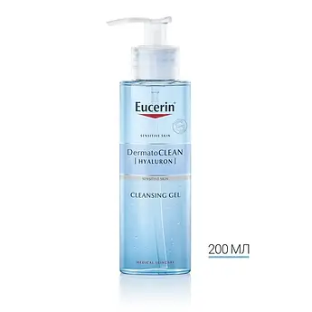 Гель очищуючий Eucerin Dermato Clean (Hyaluron) для комбінованої шкіри, 63993 200 мл.