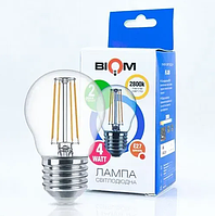 Світлодіодна лампа Filament Biom FL-301 G45 4W E27 2800K тепле світло