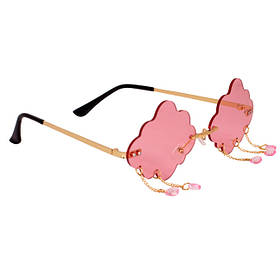 Окуляри сонячні дитячі Lukky Хмаринка зі стразами на ланцюжку