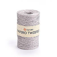 Пряжа Papiro Twisted (скручена рафієва нитка) 1301 світло-сірий
