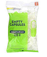 Solaray, Порожні рослинні капсули, розмір 0, 500 капсул вегетаріанських