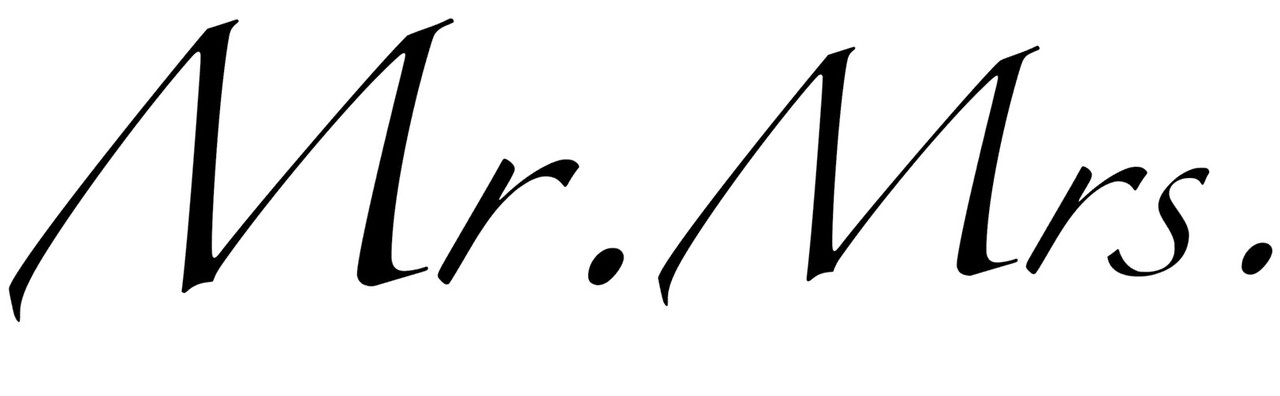 Наклейка "Mr&Mrs" (3) металік (50х12см)