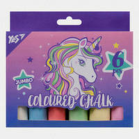 Крейда кольорова Yes Glamour Jumbo 6 кольорів 6шт, кругла