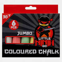 Крейда кольорова Yes Ninja Jumbo 6 кольорів 6шт, кругла