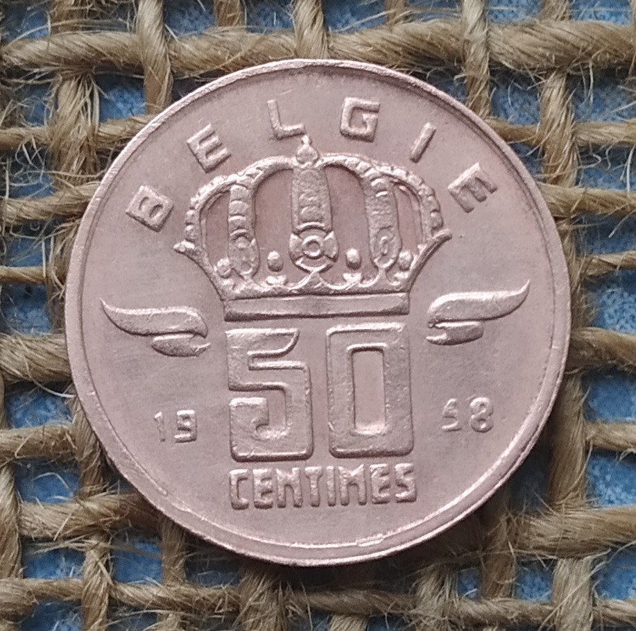 50 сантимiв 1958 року. Бельгiя