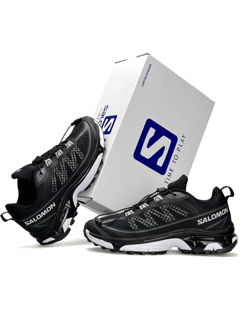 Чоловічі кросівки Salomon Lab XT6 FT Black White Чорні Взуття Саломон Лаб XT-6 текстиль нейлон система ВОА демісезон