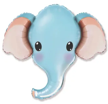 Фігура Голова СЛОНА Блакитна 32″/81cm. x 39″/99cm
