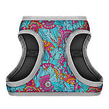 Шлея для собак м'яка WAUDOG Clothes з QR паспортом, малюнок "Літо", S1, В 40-45 см, С 29-31 см, фото 4