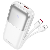 Power bank Borofone BJ62 10000 mAh 22.5W+PD20W + кабель 2в1 Type-C/Lightning білий