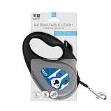 Повідець-рулетка для собак WAUDOG R-leash, малюнок "Патрон", L, до 50 кг, 5 м, світловідбиваюча стрічка, фото 3