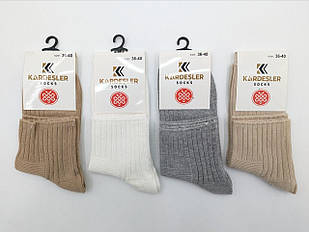 Жіночі медичні шкарпетки Kardesler з послабленою резинкою в рубчик, розмір 36-40 12 пар/уп. Пастельний мікс