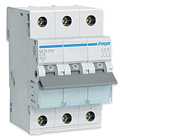 MCN310 Hager – Автоматичний вимикач 3P 10A - 6kA C 3M