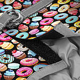 Шлея для собак м'яка WAUDOG Clothes з QR паспортом, малюнок "Пончики", S2, В 46-50 см, С 43-45 см, фото 5