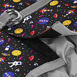 Шлея для собак м'яка WAUDOG Clothes з QR паспортом, малюнок "NASA", S1, В 40-45 см, С 29-31 см, фото 6