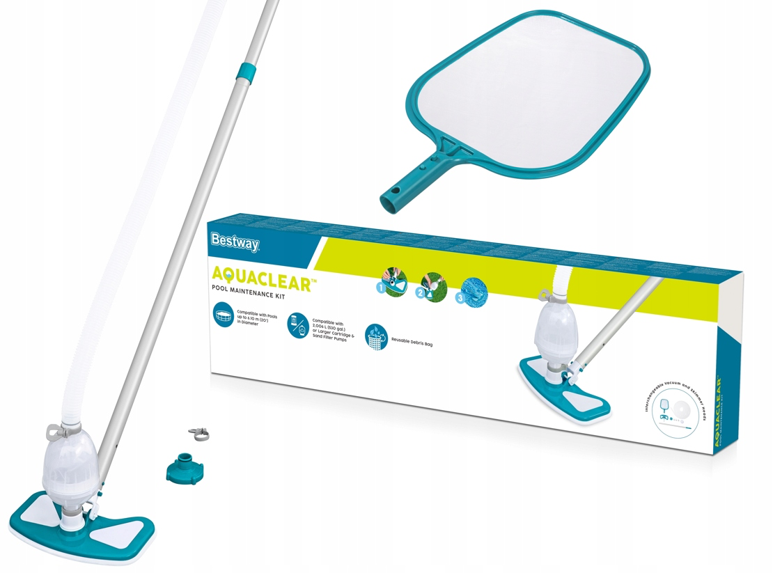 Набір для чищення басейну Bestway 58234, пилосос для очищення дна, фото 1