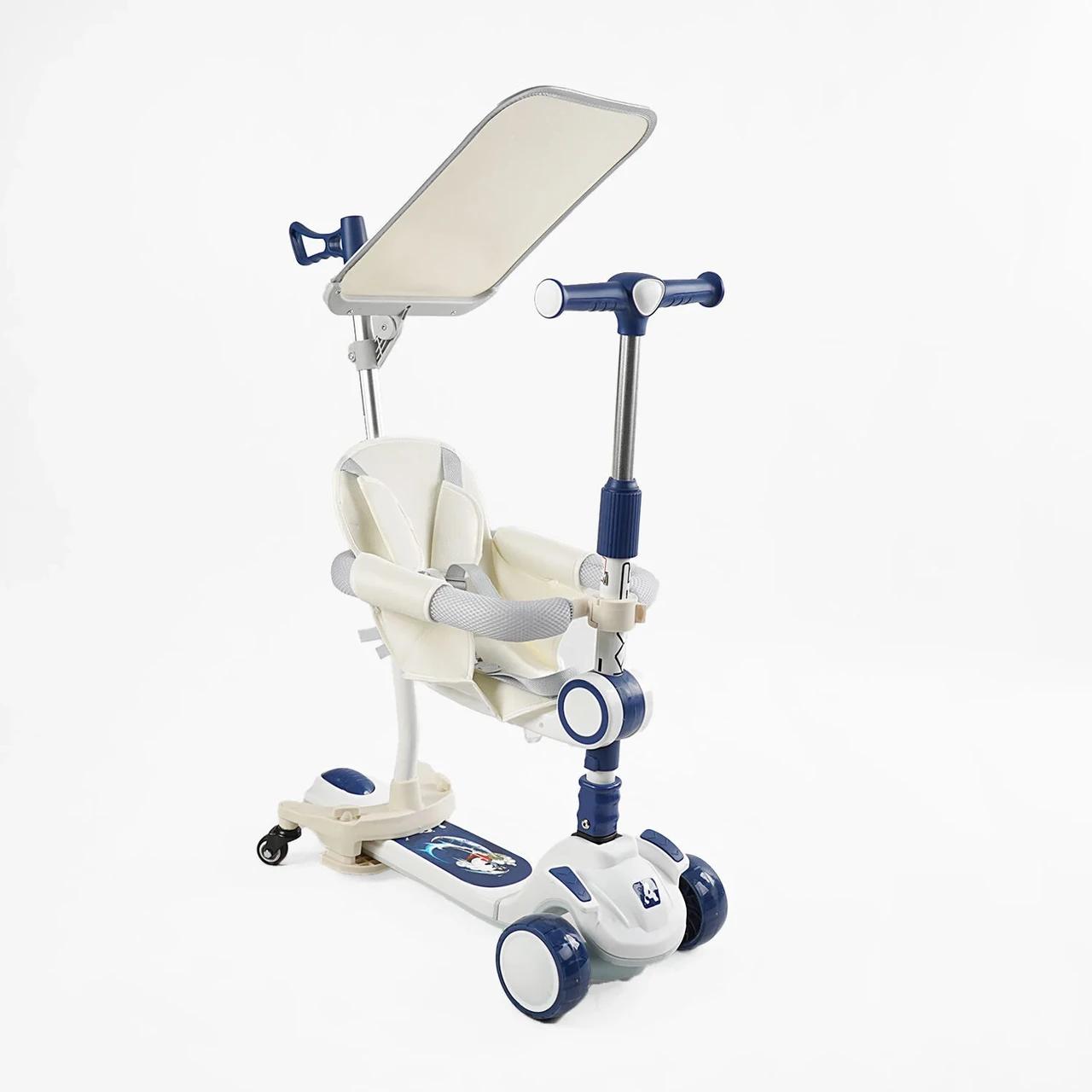 Самокат 5в1 Skyper із сонцезахисним козирком і захисним бампером 59060, фото 1