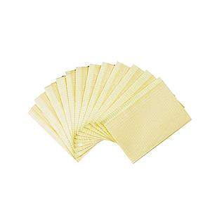 Нагрудники стоматологічні, 25 шт / уп. (3-х шарові) ЖОВТІ