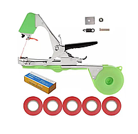 Посилений степлер Tapetool + стрічка 5 рулонів + скоби 10000 шт інструмент для підв'язування рослин