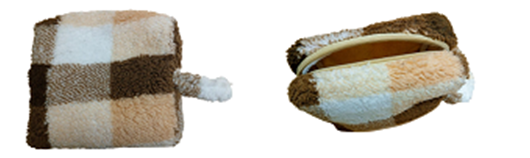 Косметичка жіноча Тедді з ручкою, м’який плюш, 165×65×120 мм, фото 1