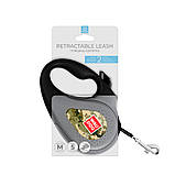 Повідець-рулетка для собак WAUDOG R-leash, малюнок "Мілітарі", M, до 25 кг, 5 м, світловідбиваюча стрічка, фото 3
