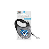 Повідець-рулетка для собак WAUDOG R-leash, малюнок "Патрон", XS, до 12 кг, 3 м, світловідбиваюча стрічка, фото 3