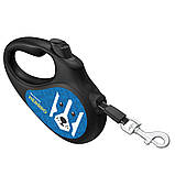 Повідець-рулетка для собак WAUDOG R-leash, малюнок "Патрон", XS, до 12 кг, 3 м, світловідбиваюча стрічка, фото 6