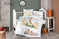Комплект постільної білизни в дитячу кроватку з сатину 3D 100*150 ТМ First Сhoice riley