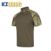 Летний удобный военный убакс хаки мультикам с коротким рукавом