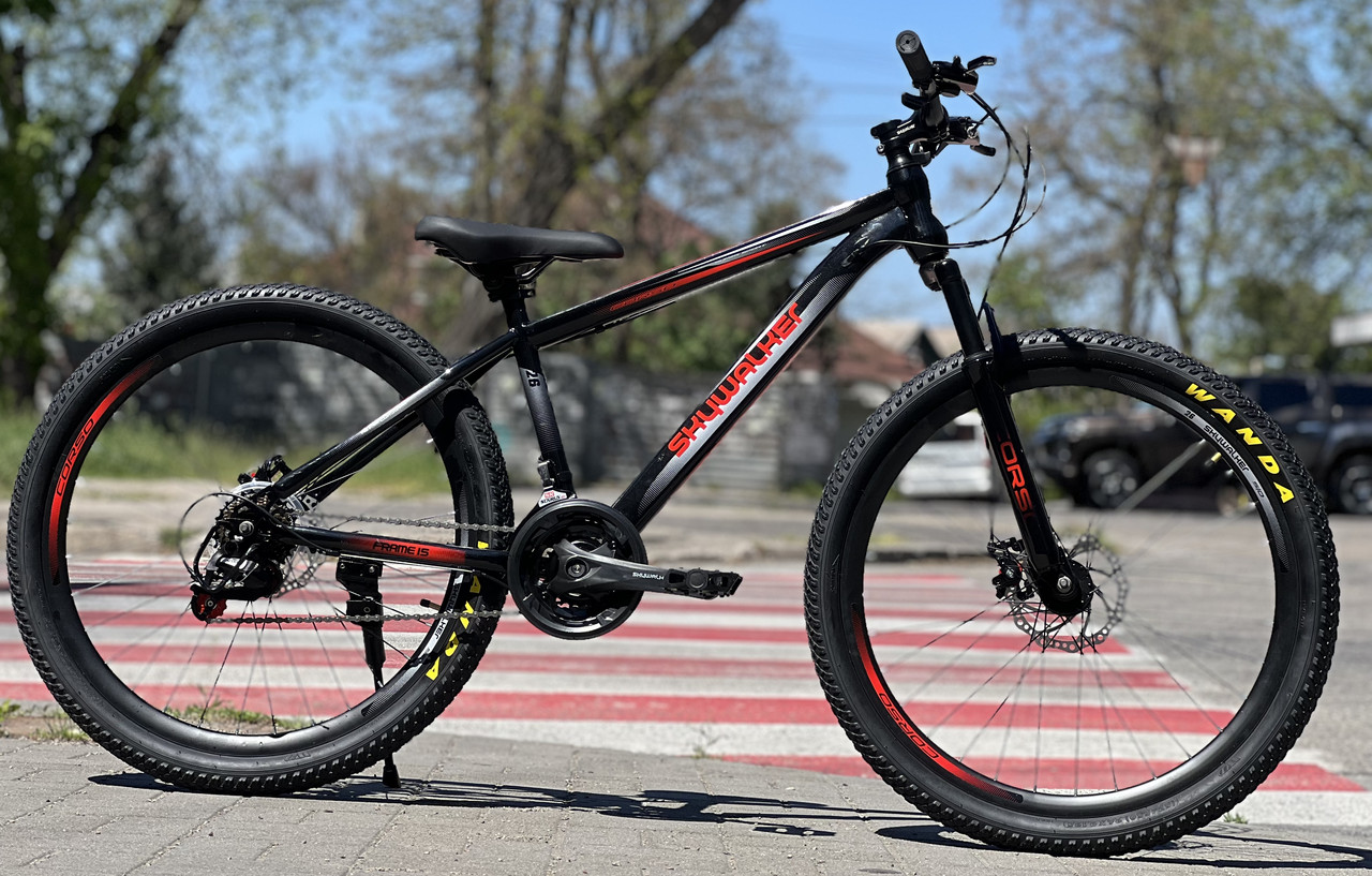 Велосипед гірський спортивний 26" Corso Skywalker SW-26312 чорно-червоний на зріст 145-160 см