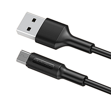 Кабель Borofone BX1 USB to MicroUSB 1m black