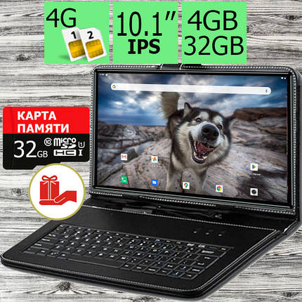 Планшет телефон Samsung Galaxy Tab Q10 Ultra LTE metal 4/32 DUAL SIM 10.1" IPS + Чохол-клавіатура і Карта пам'яті 32GB, фото 1