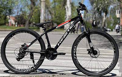 Велосипед гірський спортивний Kinetic Profi 26" на зріст 132-148 см чорний матовий