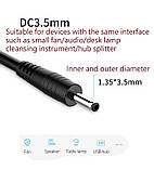 Кабель живлення універсальний USB-AM USB to DC 3.5x1.35 мм, 1 м для лампи, фото 2