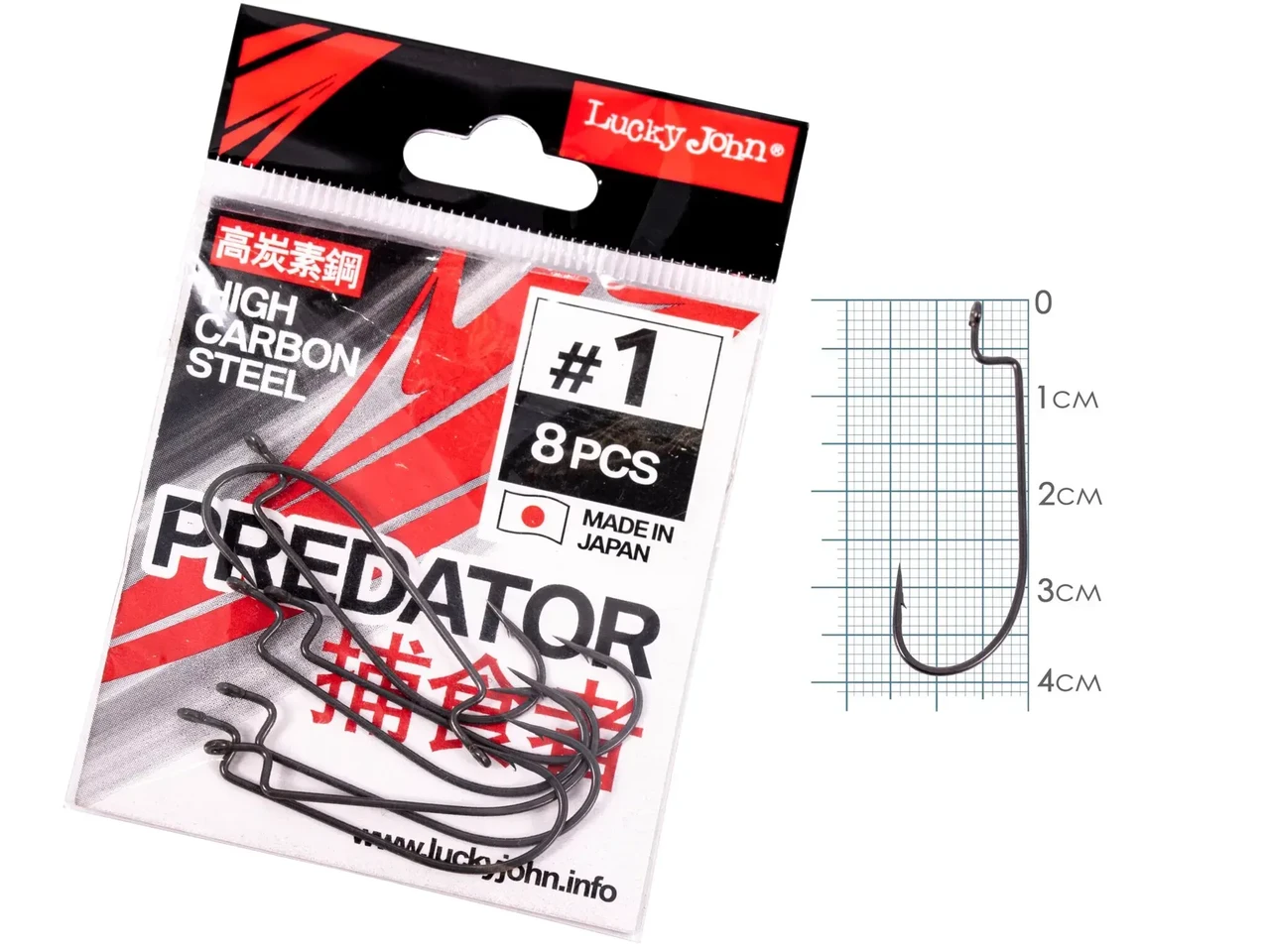 Гачок-офсет LJ Pro (сер.LJH340) 8шт, розмір 1, фото 1