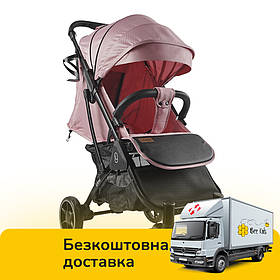 Коляска прогулянкова дитяча JOY Livvi (футкавер, підсклянник, кошик) LV-06341 Рожева