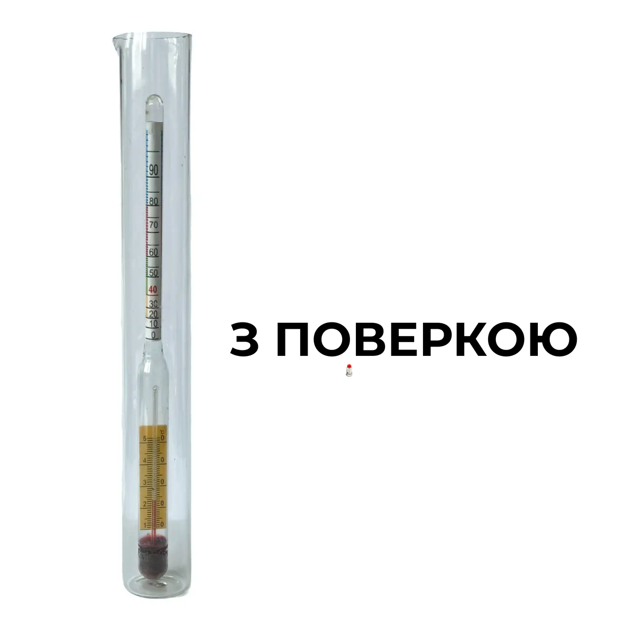 Набір Ареометр з термометром та колбою АСП-Т 0-100%