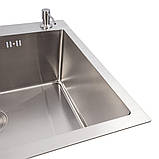 Кухонна мийка Platinum Handmade H-10050 R нерж.метал 3.0/0.8 мм, фото 10