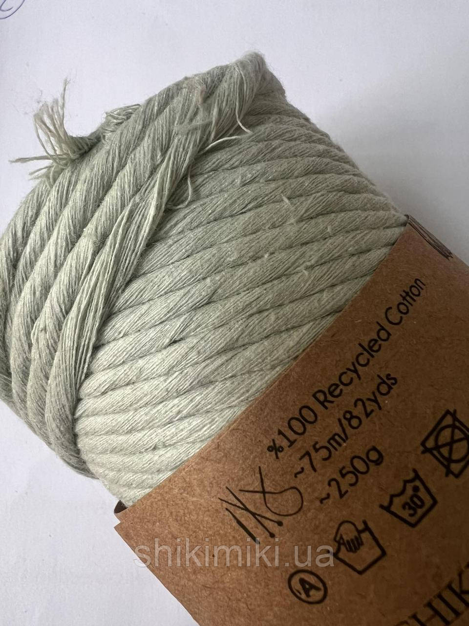 Еко шнур Macrame Cord 3 mm, колір Зелений чай / SALE