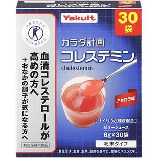 Yakult Body Plan Холестемін, лушпиння насіння подорожника, смак ацероли, 6 г х 30 пакетиків. До 07/2026