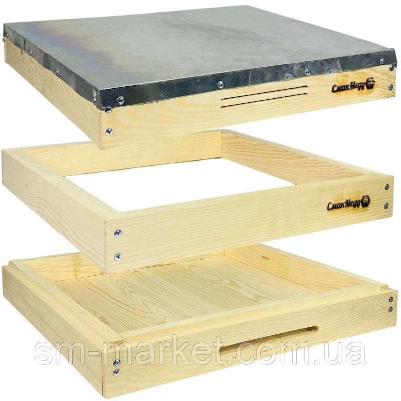 Комплект дно, підкришник, криша для 12–ти рамкового вулика