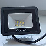 Світлодіодний прожектор VESTUM 20W 6500K 180-260V IP65 1-VS-3014 вуличний світильник Led освітлення 260V, фото 4
