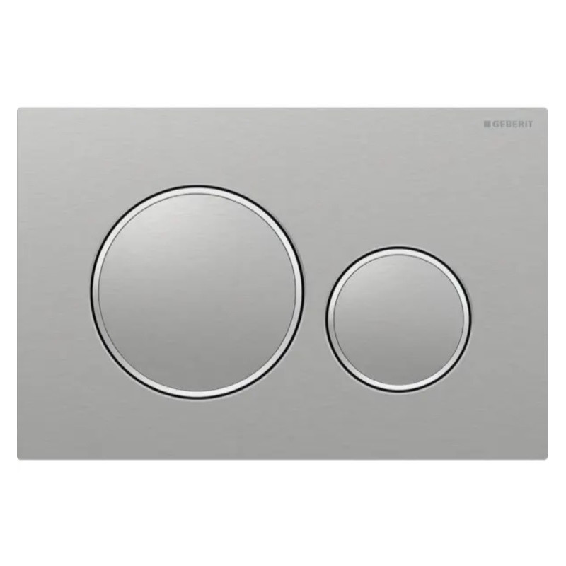 115.882.SN.1  Sigma20 round Клавіша змиву, подвійний змив, нержавіюча сталь матово/полірована/матова (1 сорт)