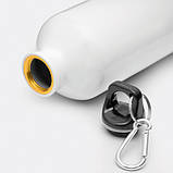 Пляшка для води алюмінієва з карабіном TRANSIT 400 мл біла, фото 4