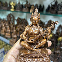 Ретро мідна статуетка настільна фігурка Будди Сарасваті